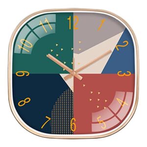 Silent Mute Wall Clocks Battery Operated Non-Ticking Quiet Decorative Wall Clocks for Living Room, Bathroom, Kitchen - Thicken Plastics Frame Glass Cover (Chex Square)