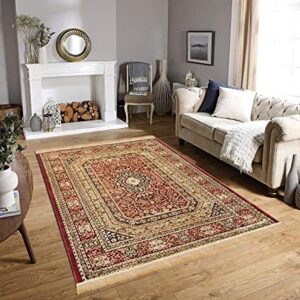 Carpet Bazar Maroon Black 100% Kashmiri Persian Silk Carpet for Bedroom & Office Floor Size-3 X 5