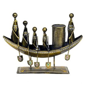 Amazon Brand – Umi Boat Decor Decorative Showpiece for Home & Office Decor Multicolour - Metal (Height 15 Inch)