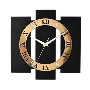 NEELEWALA Wooden Wall Clock for Home Stylish Latest 15 Inch Big Size Silent Decorative Designer Wall Clock for Home/ Living Room/ Bedroom/ Office/ Hall/ Dining Room (15*15 inch)
