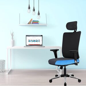 The Sleep Company SmartGRID Onyx Orthopedic Chair for Home & Office |Adjustable Lumbar Support for Ergonomic Sitting Posture|Made in India|Multiple Adjustments Mechanism(Classic Black & Grey)