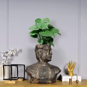 Surreal Bronze Man Table Planter