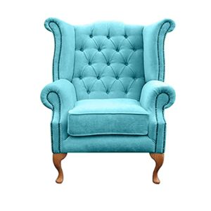 Dashkin Single Sofa Chair| Single Seater Sofa| Sofa Chair for Living Room| Wing Chair| Wing Chair for Living Room| Sofa Chair| Single Sofa| Lounge Chair| Sofa Single Seater| Arm Chair| Peacock Color|