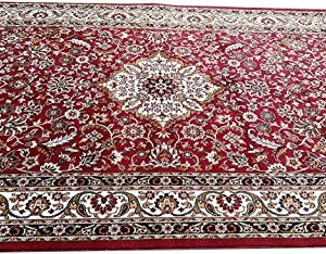 Anas carpet Acrylic Persian Carpet (Rust, 6 X 9 Feet)