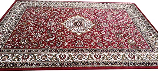 Anas carpet Acrylic Persian Carpet (Rust, 6 X 9 Feet)