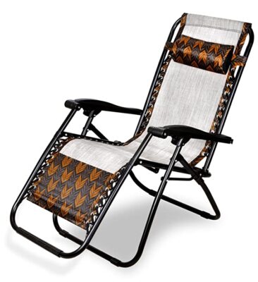 STAR WORK Zero Gravity Chair, Lawn Chair Recliner Lounge, Portable Camping Folding Beach Chair with Removable Pillow (Doublecolor)