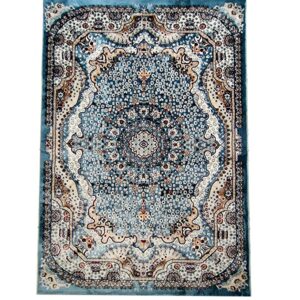 Silk Persian Traditional Designer Carpets for Living Room, Size 4 x 6 Feet [120 x 180 cm], Super Blue