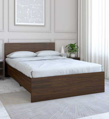 Arthur Queen Size Bed in Walnut Finish
