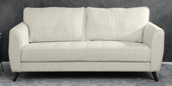 Elina 3 Seater Sofa Self Texture In Beige Colour