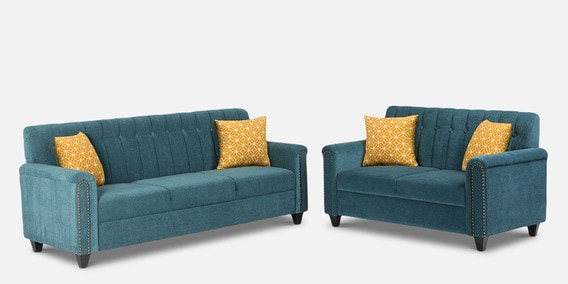 Elora 3+2 Sofa Set in Teal Green Colour