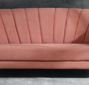 Kaylee 3 Seater Velvet Sofa In Blush Pink Colour