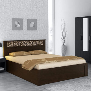 Kosmo Weave Queen Size Bed with Box Storage in Vermount Finish