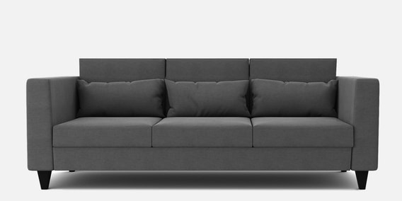 Snooky 3 Seater Sofa In Charcoal Grey Colour