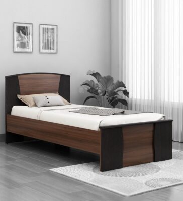Turene Single Bed in Walnut & Wenge Finish